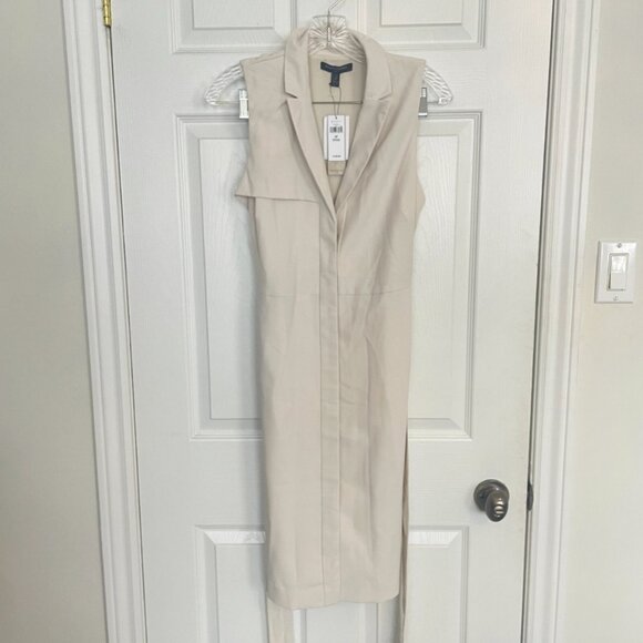 Banana Republic Belted Trench Shirt Dress Vest - SEATH Dress - NWT (size 6) - Picture 3 of 6
